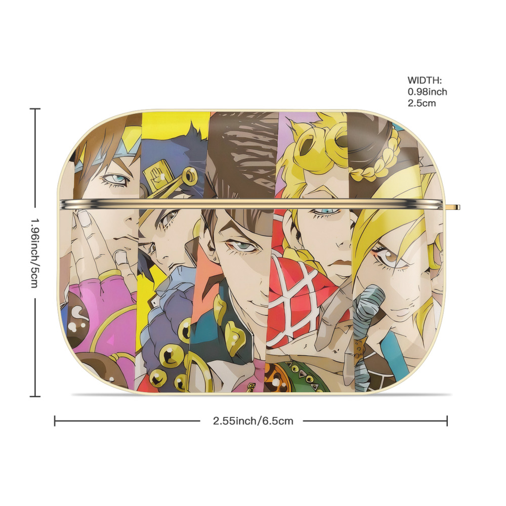 ジョジョの奇妙な冒険 JoJo's Bizarre Adventure 【AirPods Pro用】ハードシェル保護ケース｜耐衝撃・防指紋・カラビナ付き商品仕様