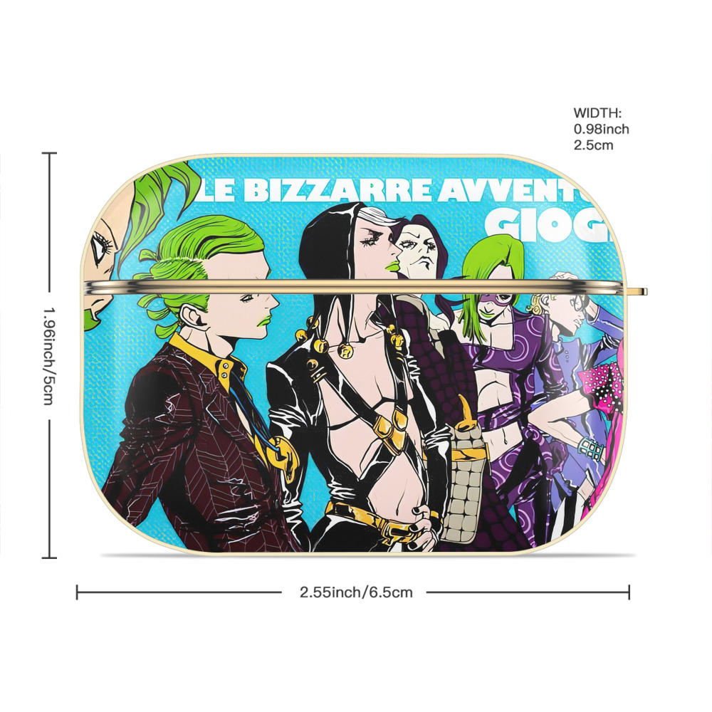 ジョジョの奇妙な冒険 JoJo's Bizarre Adventure 【AirPods Pro用】ハードシェル保護ケース｜耐衝撃・防指紋・カラビナ付き商品仕様