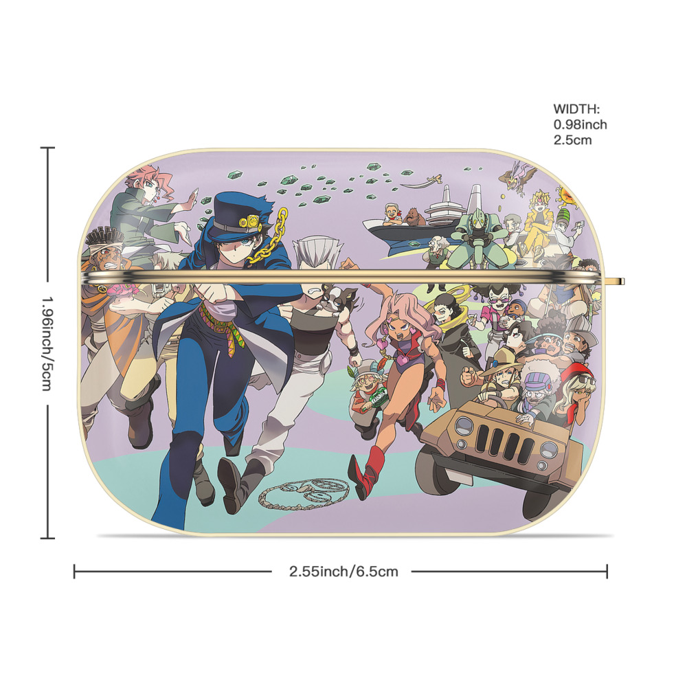 ジョジョの奇妙な冒険 JoJo's Bizarre Adventure 【AirPods Pro用】ハードシェル保護ケース｜耐衝撃・防指紋・カラビナ付き商品仕様