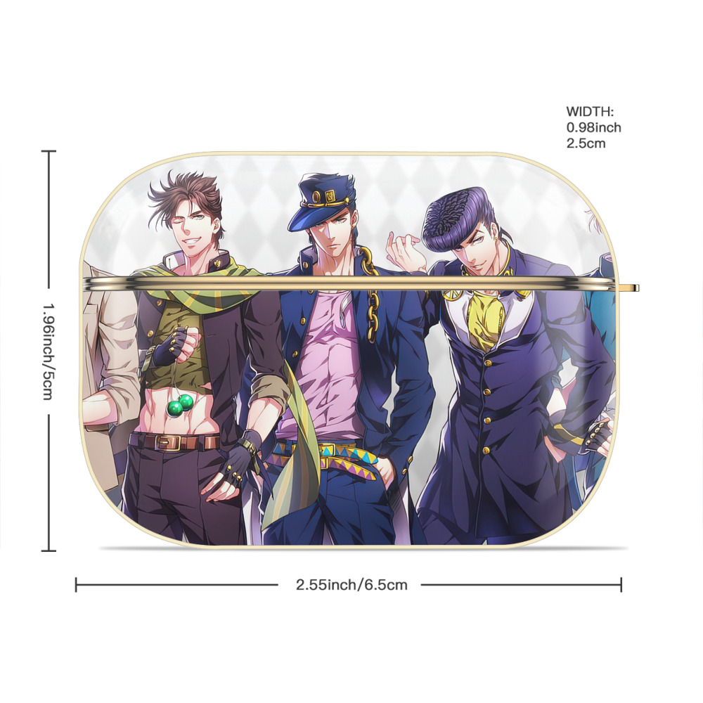 ジョジョの奇妙な冒険 JoJo's Bizarre Adventure 【AirPods Pro用】ハードシェル保護ケース｜耐衝撃・防指紋・カラビナ付き商品仕様