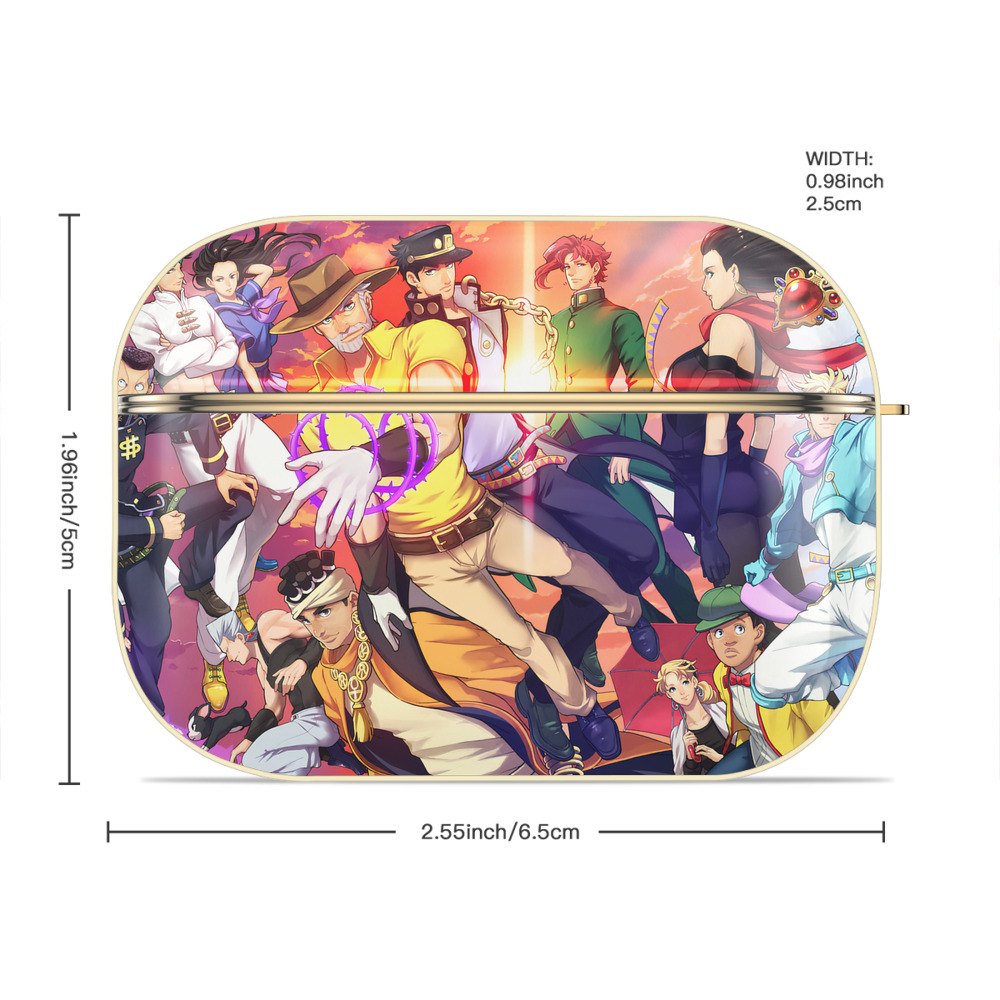 ジョジョの奇妙な冒険 JoJo's Bizarre Adventure 【AirPods Pro用】ハードシェル保護ケース｜耐衝撃・防指紋・カラビナ付き商品仕様
