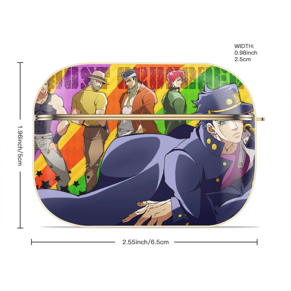 ジョジョの奇妙な冒険 JoJo's Bizarre Adventure 【AirPods Pro用】ハードシェル保護ケース｜耐衝撃・防指紋・カラビナ付き商品仕様