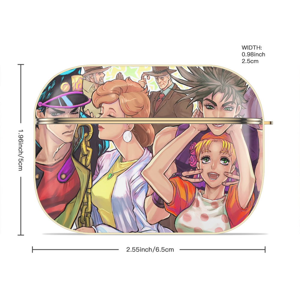 ジョジョの奇妙な冒険 JoJo's Bizarre Adventure 【AirPods Pro用】ハードシェル保護ケース｜耐衝撃・防指紋・カラビナ付き商品仕様