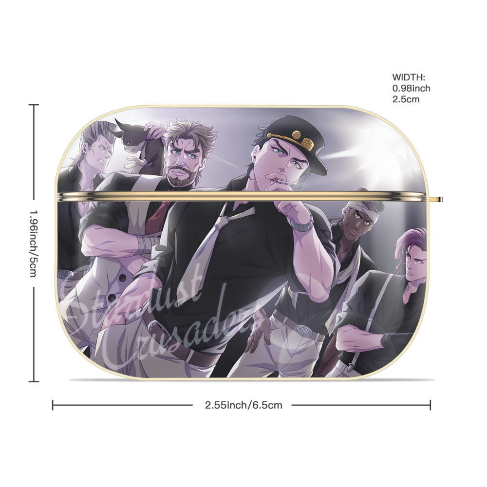ジョジョの奇妙な冒険 JoJo's Bizarre Adventure 【AirPods Pro用】ハードシェル保護ケース｜耐衝撃・防指紋・カラビナ付き商品仕様