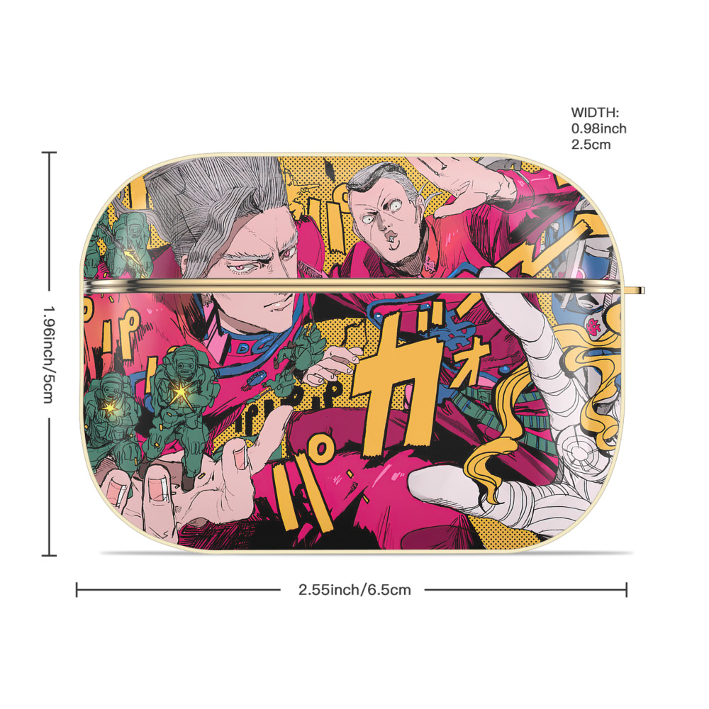 ジョジョの奇妙な冒険 JoJo's Bizarre Adventure 【AirPods Pro用】ハードシェル保護ケース｜耐衝撃・防指紋・カラビナ付き商品仕様