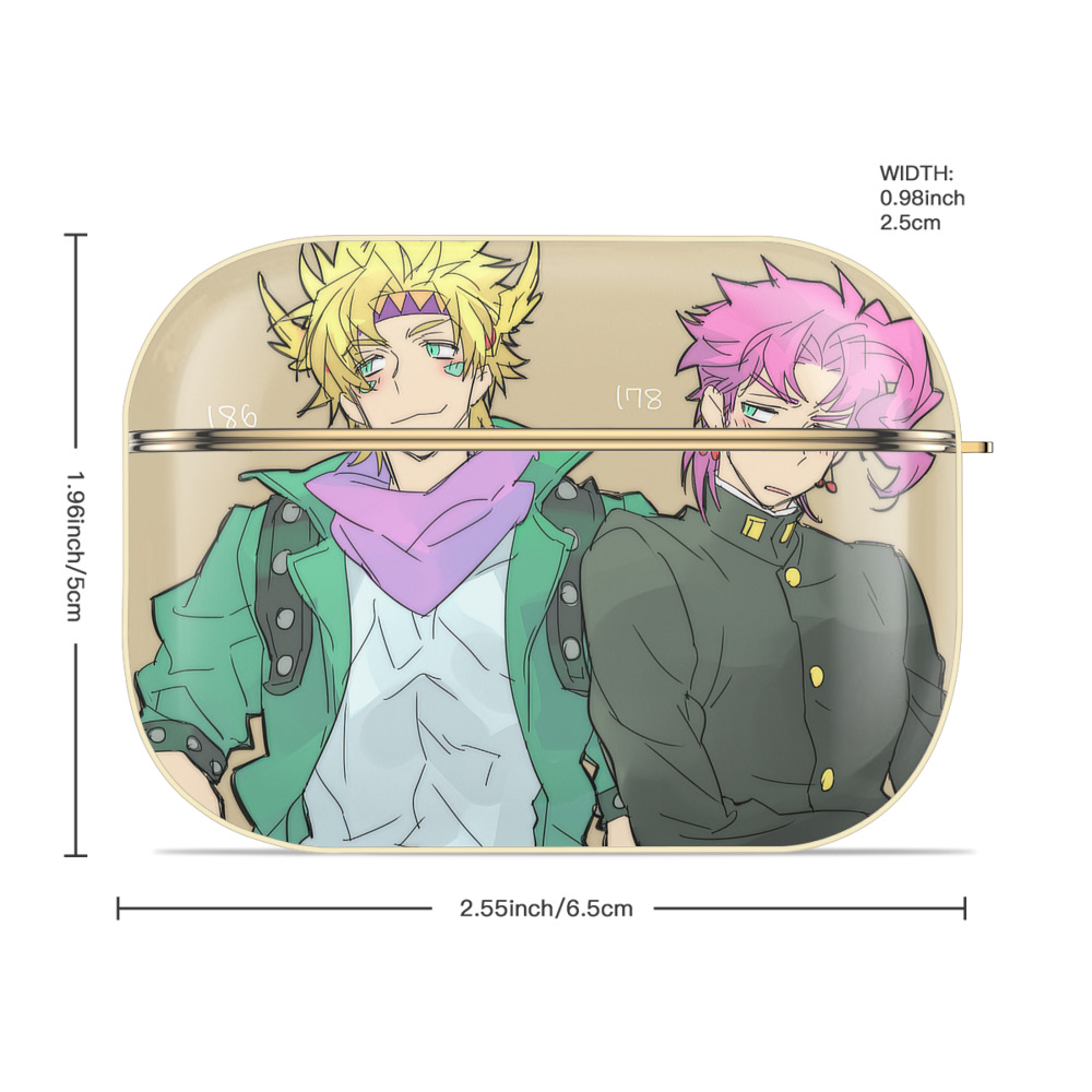 ジョジョの奇妙な冒険 JoJo's Bizarre Adventure 【AirPods Pro用】ハードシェル保護ケース｜耐衝撃・防指紋・カラビナ付き商品仕様