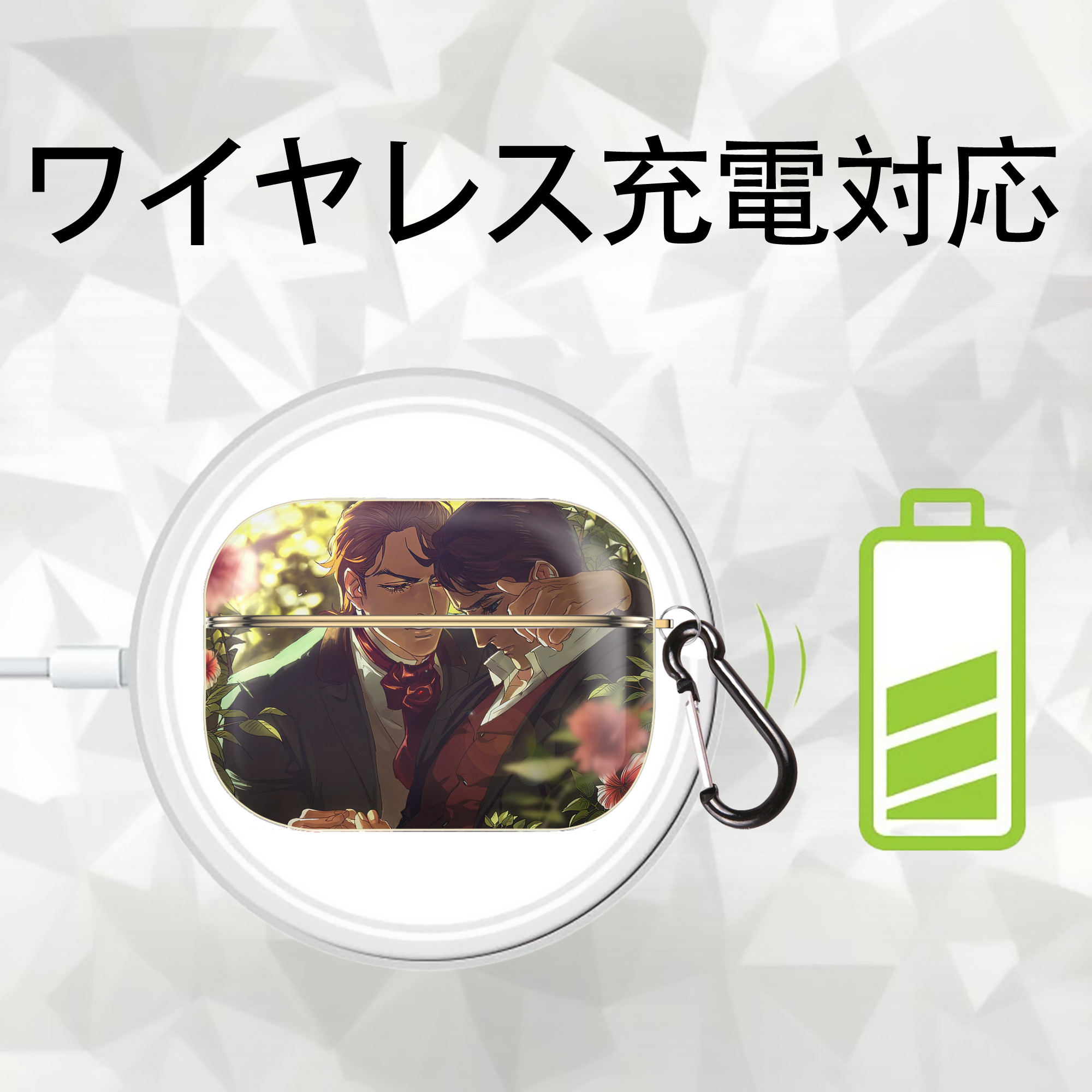 ジョジョの奇妙な冒険 JoJo's Bizarre Adventure 【AirPods Pro用】ハードシェル保護ケース｜耐衝撃・防指紋・カラビナ付き商品仕様