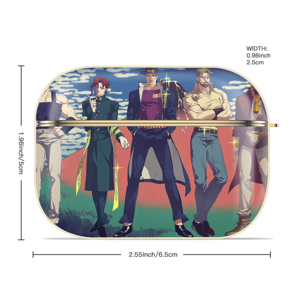ジョジョの奇妙な冒険 JoJo's Bizarre Adventure 【AirPods Pro用】ハードシェル保護ケース｜耐衝撃・防指紋・カラビナ付き商品仕様