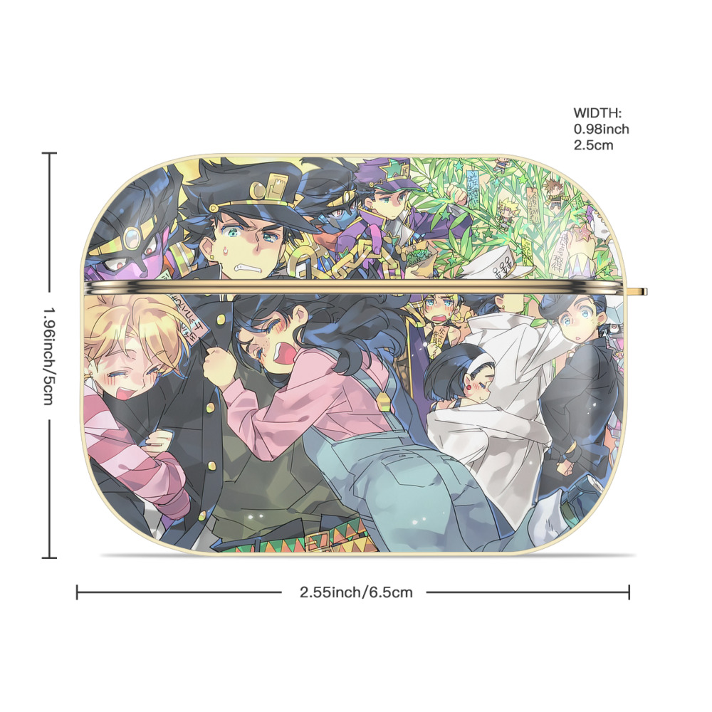 ジョジョの奇妙な冒険 JoJo's Bizarre Adventure 【AirPods Pro用】ハードシェル保護ケース｜耐衝撃・防指紋・カラビナ付き商品仕様