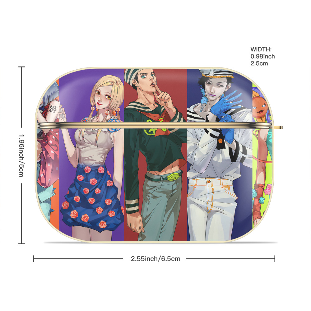 ジョジョの奇妙な冒険 JoJo's Bizarre Adventure 【AirPods Pro用】ハードシェル保護ケース｜耐衝撃・防指紋・カラビナ付き商品仕様