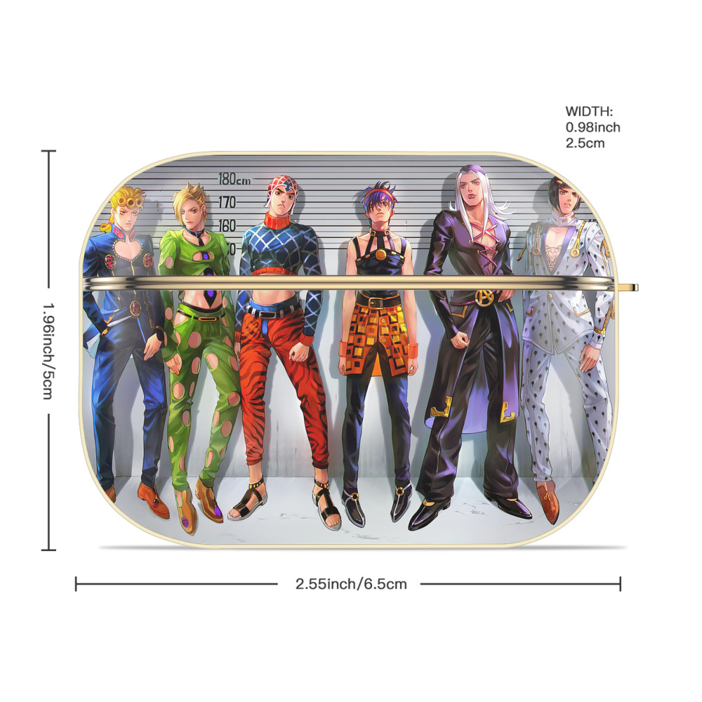 ジョジョの奇妙な冒険 JoJo's Bizarre Adventure 【AirPods Pro用】ハードシェル保護ケース｜耐衝撃・防指紋・カラビナ付き商品仕様