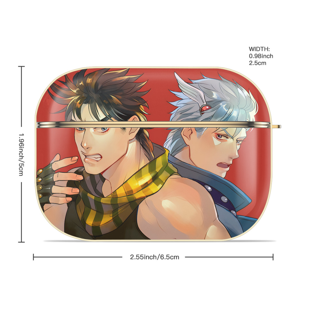 ジョジョの奇妙な冒険 JoJo's Bizarre Adventure 【AirPods Pro用】ハードシェル保護ケース｜耐衝撃・防指紋・カラビナ付き商品仕様