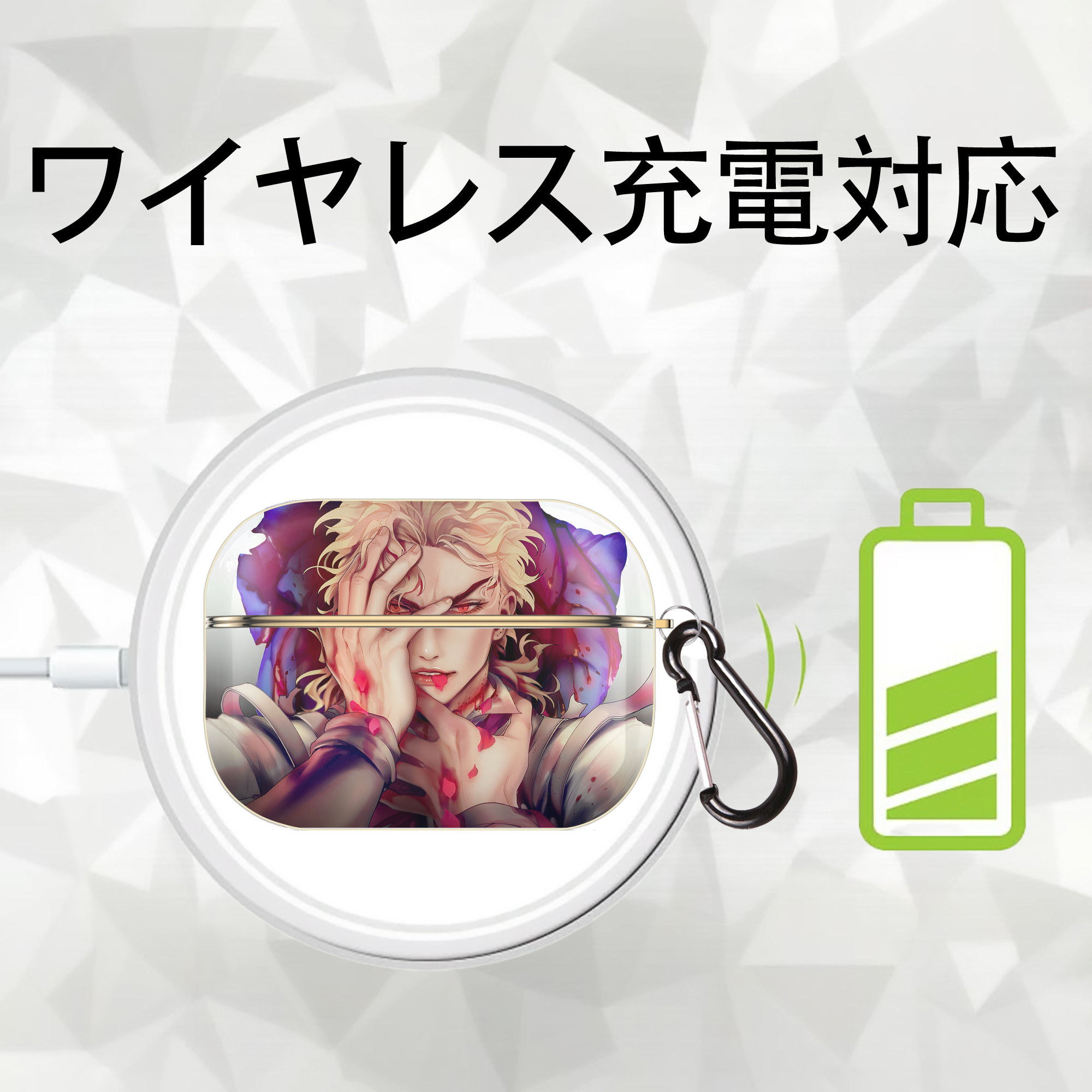 ジョジョの奇妙な冒険 JoJo's Bizarre Adventure 【AirPods Pro用】ハードシェル保護ケース｜耐衝撃・防指紋・カラビナ付き商品仕様
