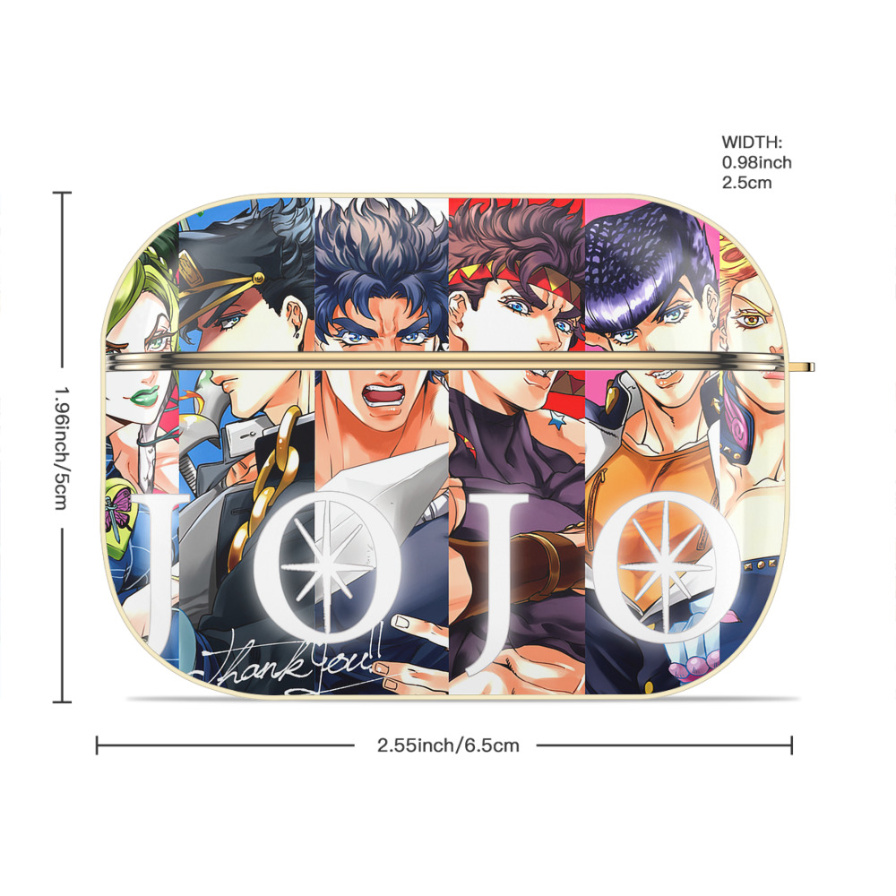 ジョジョの奇妙な冒険 JoJo's Bizarre Adventure 【AirPods Pro用】ハードシェル保護ケース｜耐衝撃・防指紋・カラビナ付き商品仕様