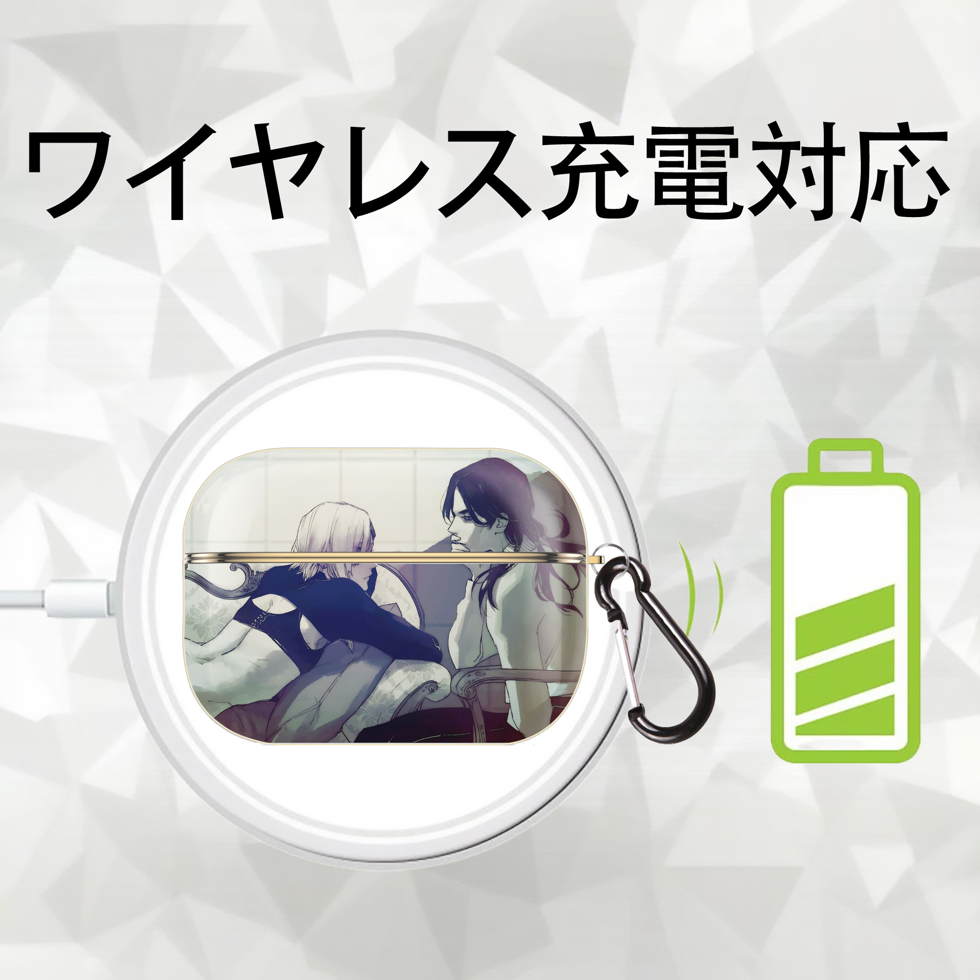 ジョジョの奇妙な冒険 JoJo's Bizarre Adventure 【AirPods Pro用】ハードシェル保護ケース｜耐衝撃・防指紋・カラビナ付き商品仕様