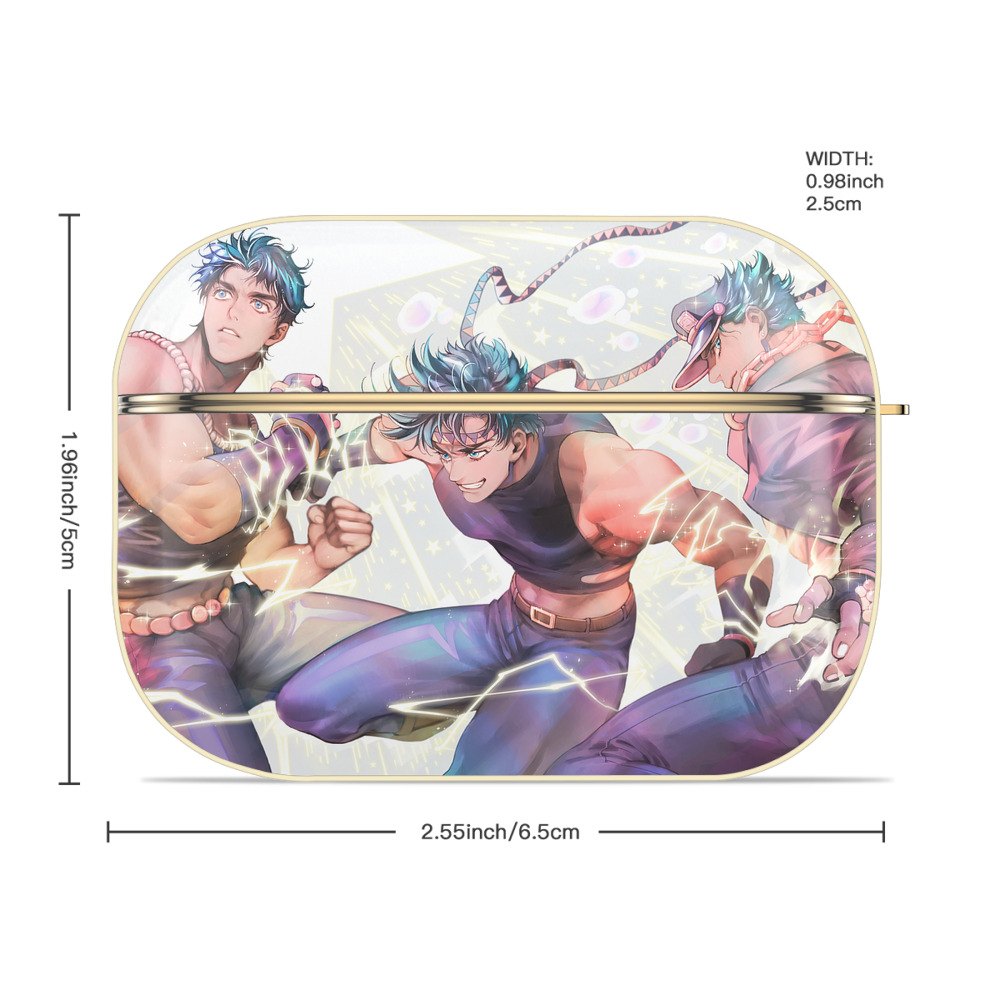 ジョジョの奇妙な冒険 JoJo's Bizarre Adventure 【AirPods Pro用】ハードシェル保護ケース｜耐衝撃・防指紋・カラビナ付き商品仕様