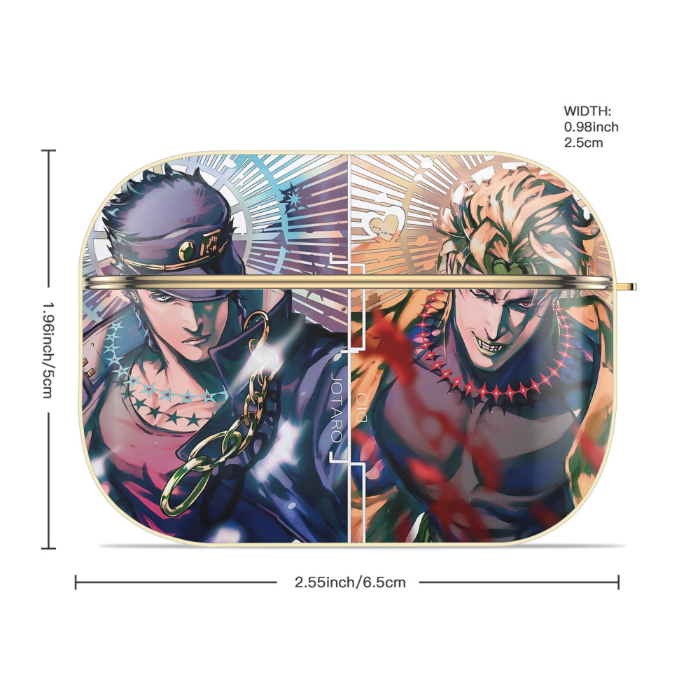 ジョジョの奇妙な冒険 JoJo's Bizarre Adventure 【AirPods Pro用】ハードシェル保護ケース｜耐衝撃・防指紋・カラビナ付き商品仕様