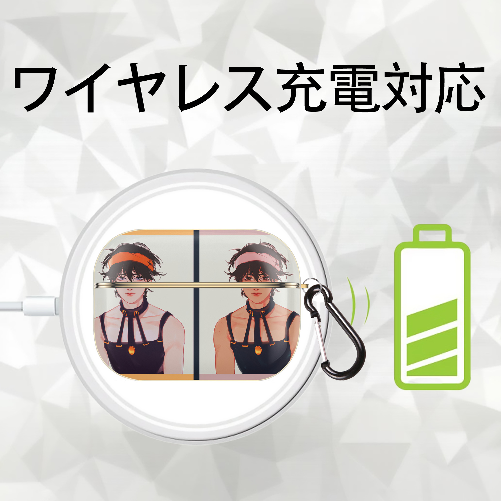 ジョジョの奇妙な冒険 JoJo's Bizarre Adventure 【AirPods Pro用】ハードシェル保護ケース｜耐衝撃・防指紋・カラビナ付き商品仕様