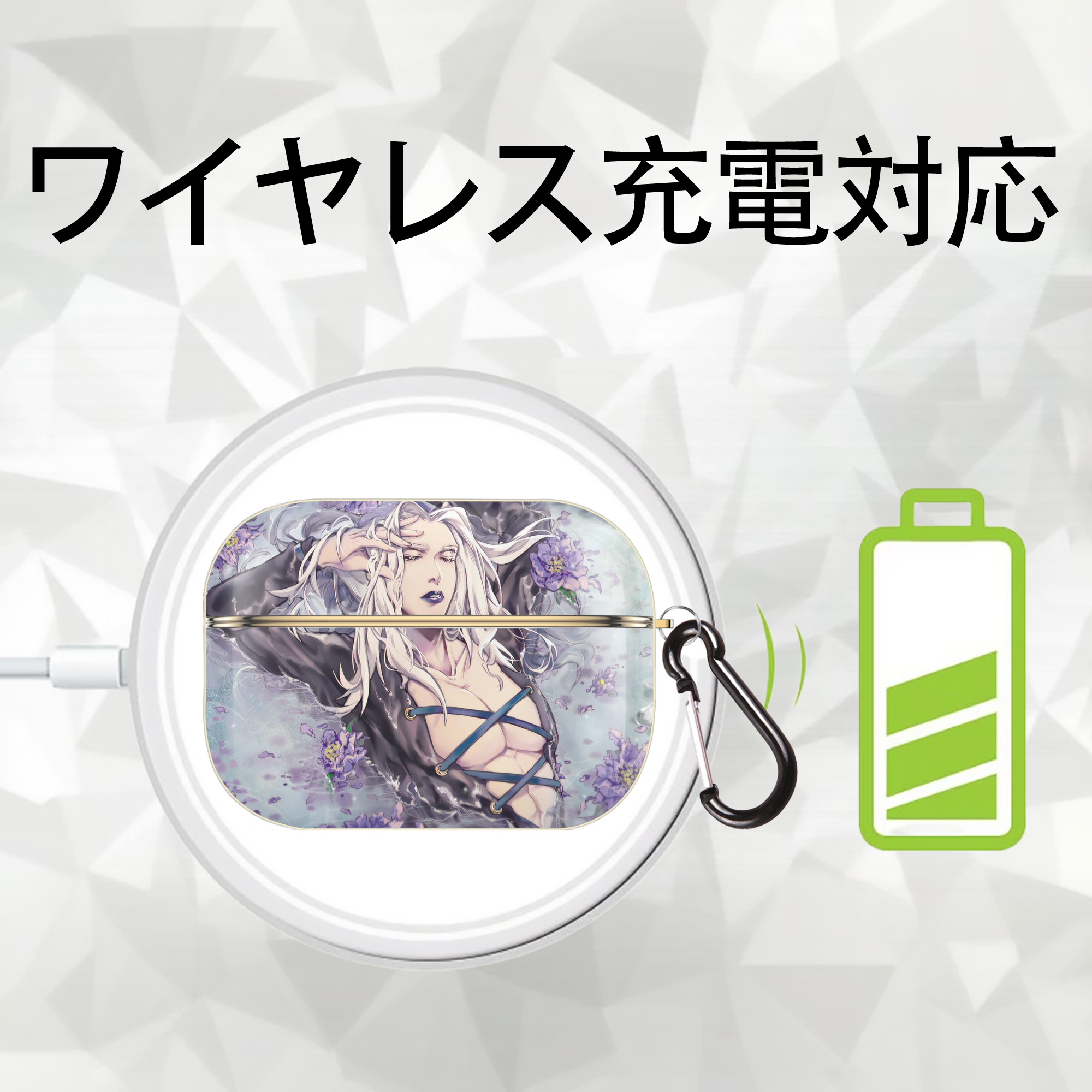 ジョジョの奇妙な冒険 JoJo's Bizarre Adventure 【AirPods Pro用】ハードシェル保護ケース｜耐衝撃・防指紋・カラビナ付き商品仕様