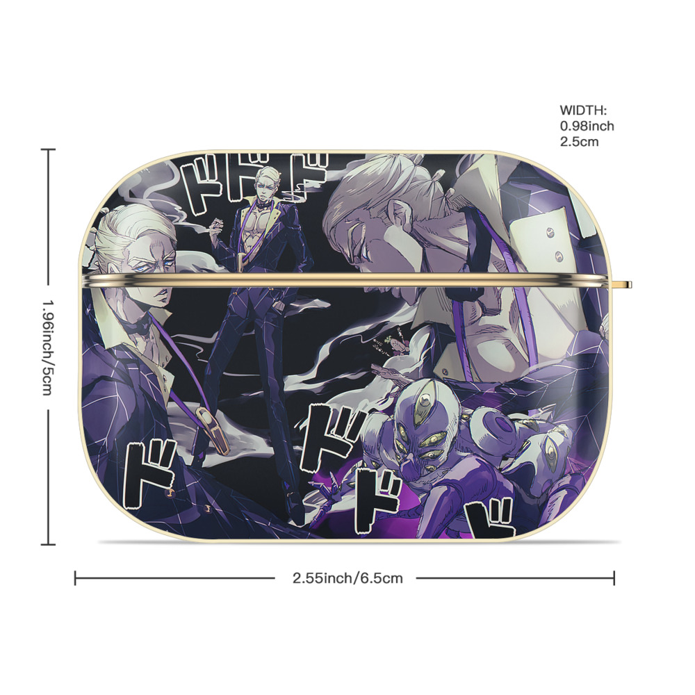 ジョジョの奇妙な冒険 JoJo's Bizarre Adventure 【AirPods Pro用】ハードシェル保護ケース｜耐衝撃・防指紋・カラビナ付き商品仕様