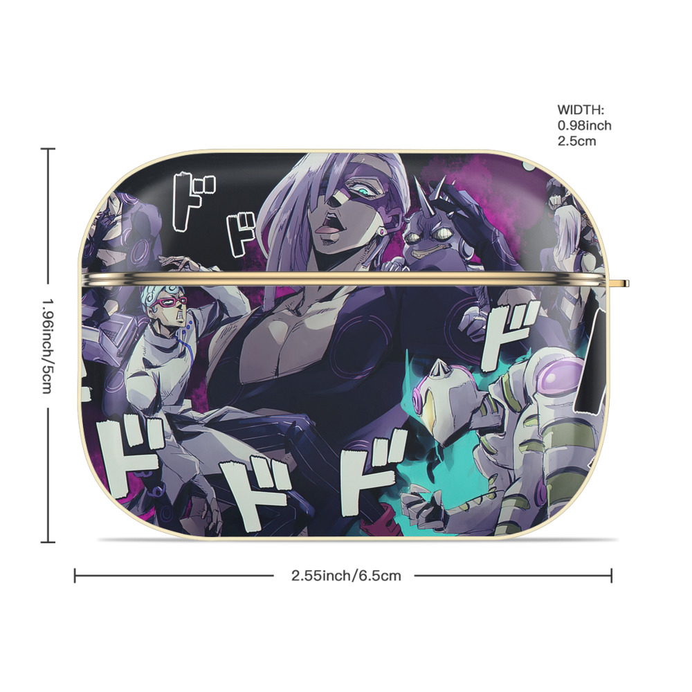 ジョジョの奇妙な冒険 JoJo's Bizarre Adventure 【AirPods Pro用】ハードシェル保護ケース｜耐衝撃・防指紋・カラビナ付き商品仕様