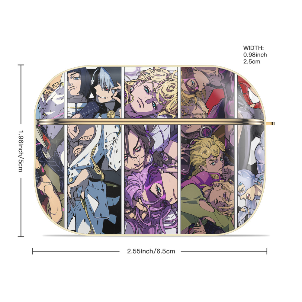 ジョジョの奇妙な冒険 JoJo's Bizarre Adventure 【AirPods Pro用】ハードシェル保護ケース｜耐衝撃・防指紋・カラビナ付き商品仕様