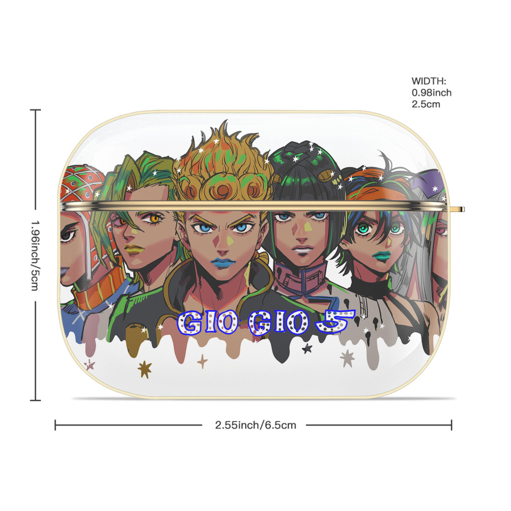 ジョジョの奇妙な冒険 JoJo's Bizarre Adventure 【AirPods Pro用】ハードシェル保護ケース｜耐衝撃・防指紋・カラビナ付き商品仕様