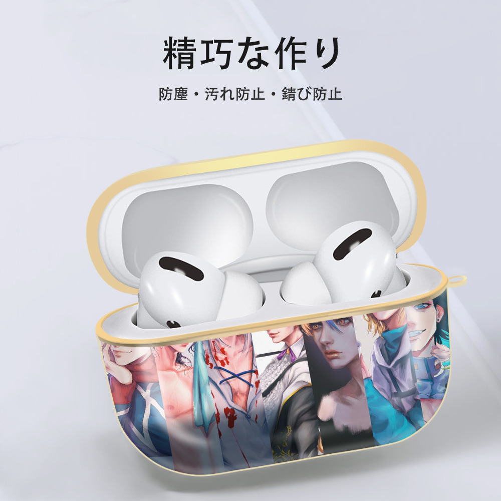 ジョジョの奇妙な冒険 JoJo's Bizarre Adventure 【AirPods Pro用】ハードシェル保護ケース｜耐衝撃・防指紋・カラビナ付き商品仕様