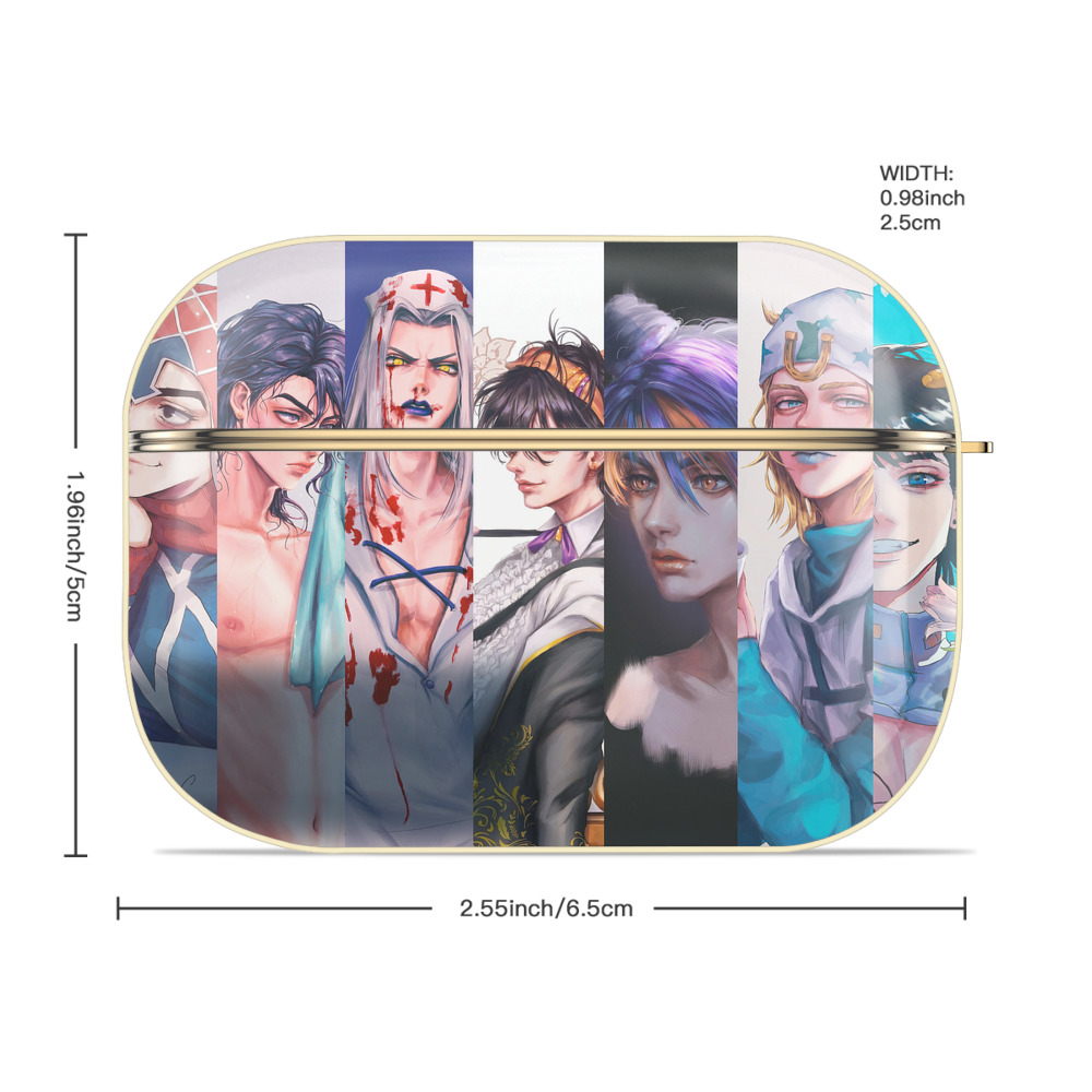 ジョジョの奇妙な冒険 JoJo's Bizarre Adventure 【AirPods Pro用】ハードシェル保護ケース｜耐衝撃・防指紋・カラビナ付き商品仕様