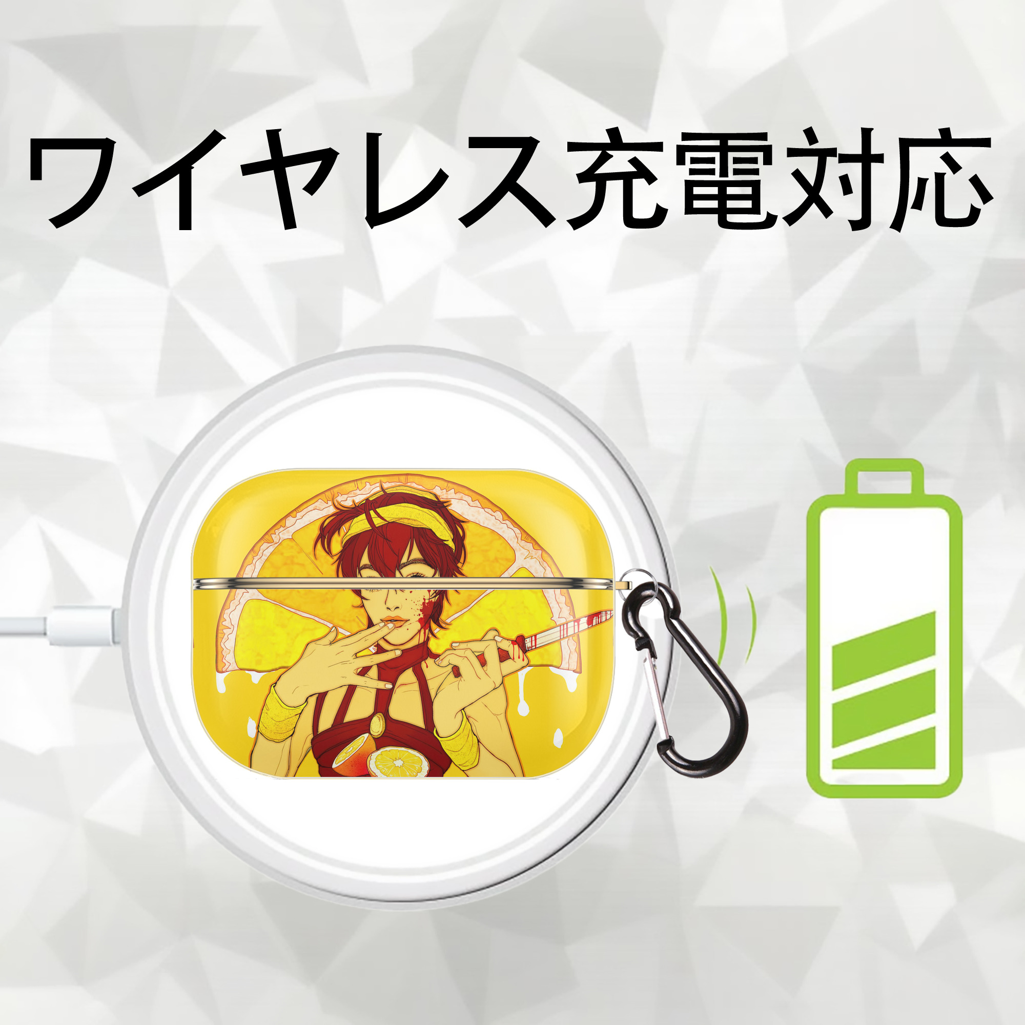 ジョジョの奇妙な冒険 JoJo's Bizarre Adventure 【AirPods Pro用】ハードシェル保護ケース｜耐衝撃・防指紋・カラビナ付き商品仕様