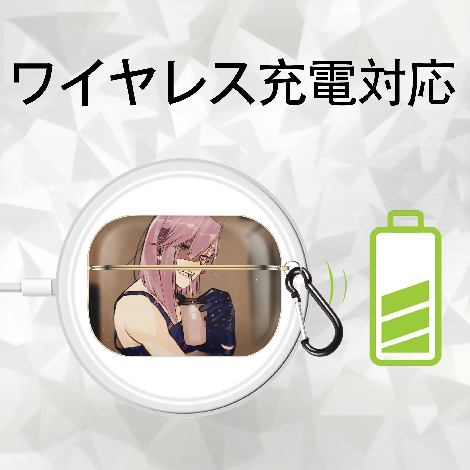 ジョジョの奇妙な冒険 JoJo's Bizarre Adventure 【AirPods Pro用】ハードシェル保護ケース｜耐衝撃・防指紋・カラビナ付き商品仕様