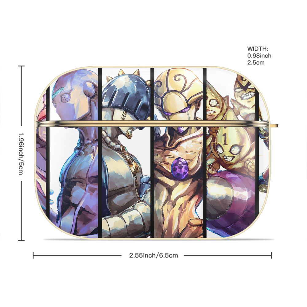 ジョジョの奇妙な冒険 JoJo's Bizarre Adventure 【AirPods Pro用】ハードシェル保護ケース｜耐衝撃・防指紋・カラビナ付き商品仕様