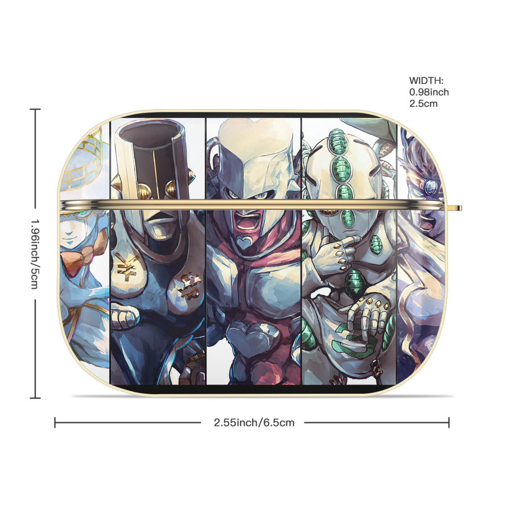 ジョジョの奇妙な冒険 JoJo's Bizarre Adventure 【AirPods Pro用】ハードシェル保護ケース｜耐衝撃・防指紋・カラビナ付き商品仕様