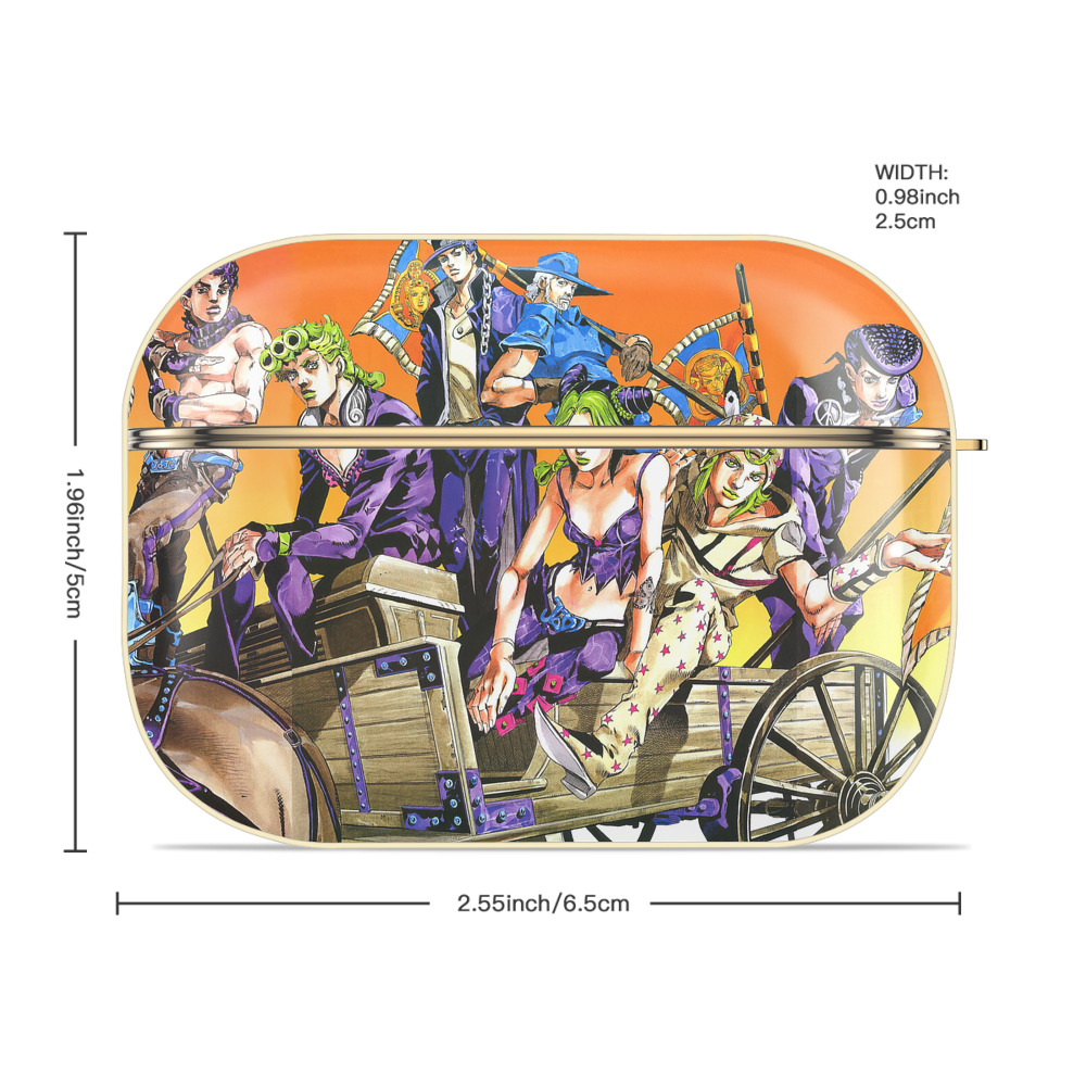 ジョジョの奇妙な冒険 JoJo's Bizarre Adventure 【AirPods Pro用】ハードシェル保護ケース｜耐衝撃・防指紋・カラビナ付き商品仕様