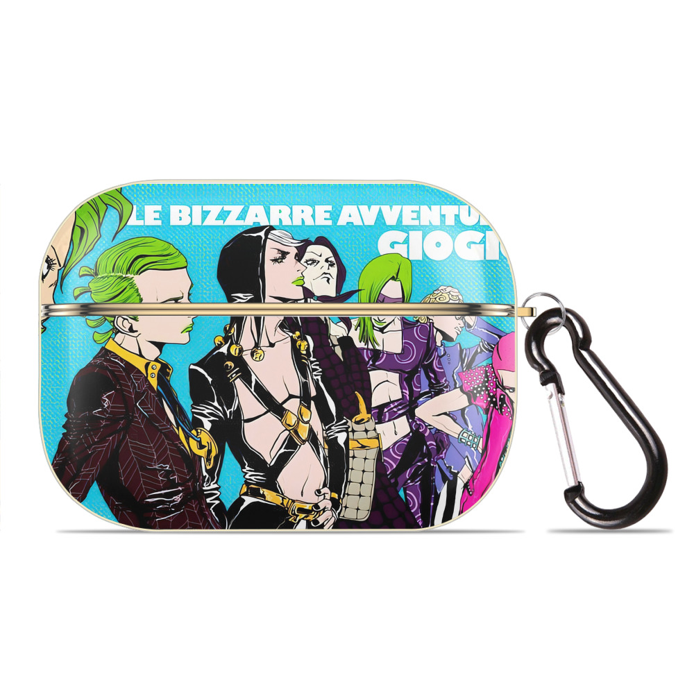 （画像用） ジョジョの奇妙な冒険 JoJo's Bizarre Adventure 【AirPods Pro用】ハードシェル保護ケース｜耐衝撃・防指紋・カラビナ付き商品仕様