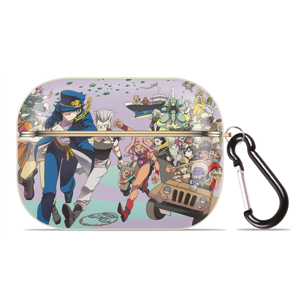 （画像用） ジョジョの奇妙な冒険 JoJo's Bizarre Adventure 【AirPods Pro用】ハードシェル保護ケース｜耐衝撃・防指紋・カラビナ付き商品仕様