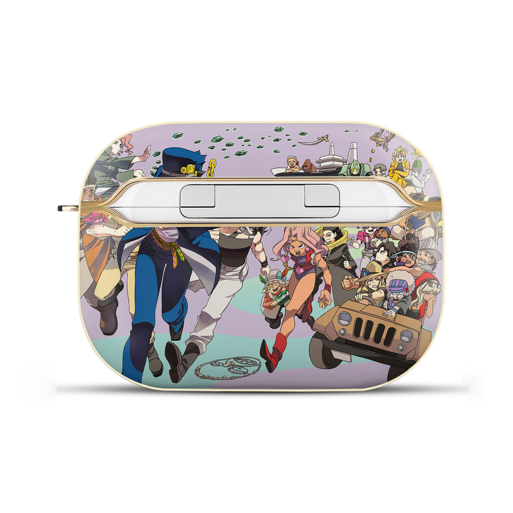 （画像用） ジョジョの奇妙な冒険 JoJo's Bizarre Adventure 【AirPods Pro用】ハードシェル保護ケース｜耐衝撃・防指紋・カラビナ付き商品仕様
