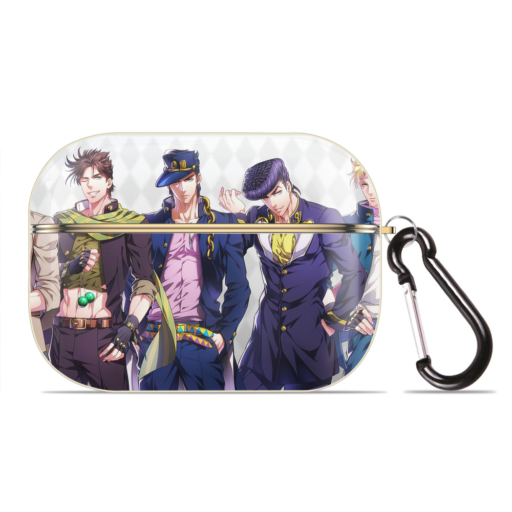 （画像用） ジョジョの奇妙な冒険 JoJo's Bizarre Adventure 【AirPods Pro用】ハードシェル保護ケース｜耐衝撃・防指紋・カラビナ付き商品仕様