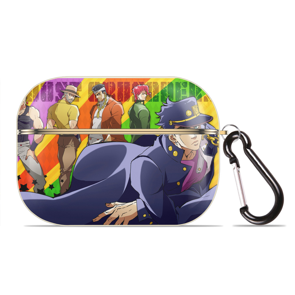 （画像用） ジョジョの奇妙な冒険 JoJo's Bizarre Adventure 【AirPods Pro用】ハードシェル保護ケース｜耐衝撃・防指紋・カラビナ付き商品仕様