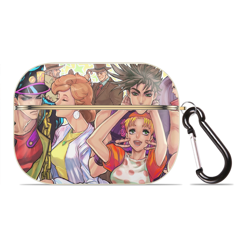 （画像用） ジョジョの奇妙な冒険 JoJo's Bizarre Adventure 【AirPods Pro用】ハードシェル保護ケース｜耐衝撃・防指紋・カラビナ付き商品仕様