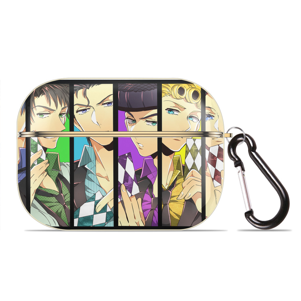 （画像用） ジョジョの奇妙な冒険 JoJo's Bizarre Adventure 【AirPods Pro用】ハードシェル保護ケース｜耐衝撃・防指紋・カラビナ付き商品仕様