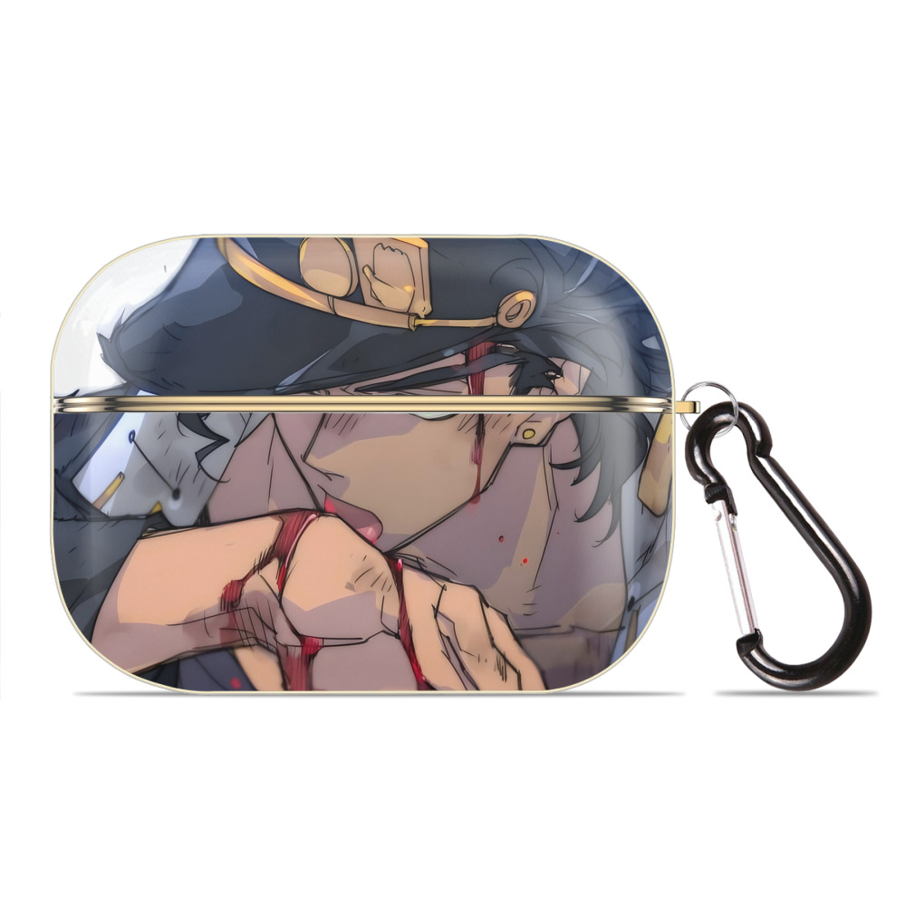 （画像用） ジョジョの奇妙な冒険 JoJo's Bizarre Adventure 【AirPods Pro用】ハードシェル保護ケース｜耐衝撃・防指紋・カラビナ付き商品仕様