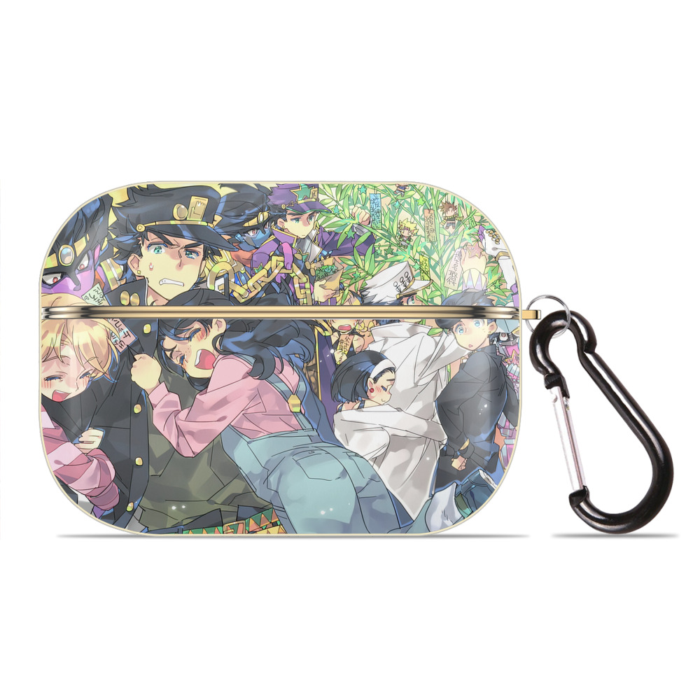 （画像用） ジョジョの奇妙な冒険 JoJo's Bizarre Adventure 【AirPods Pro用】ハードシェル保護ケース｜耐衝撃・防指紋・カラビナ付き商品仕様