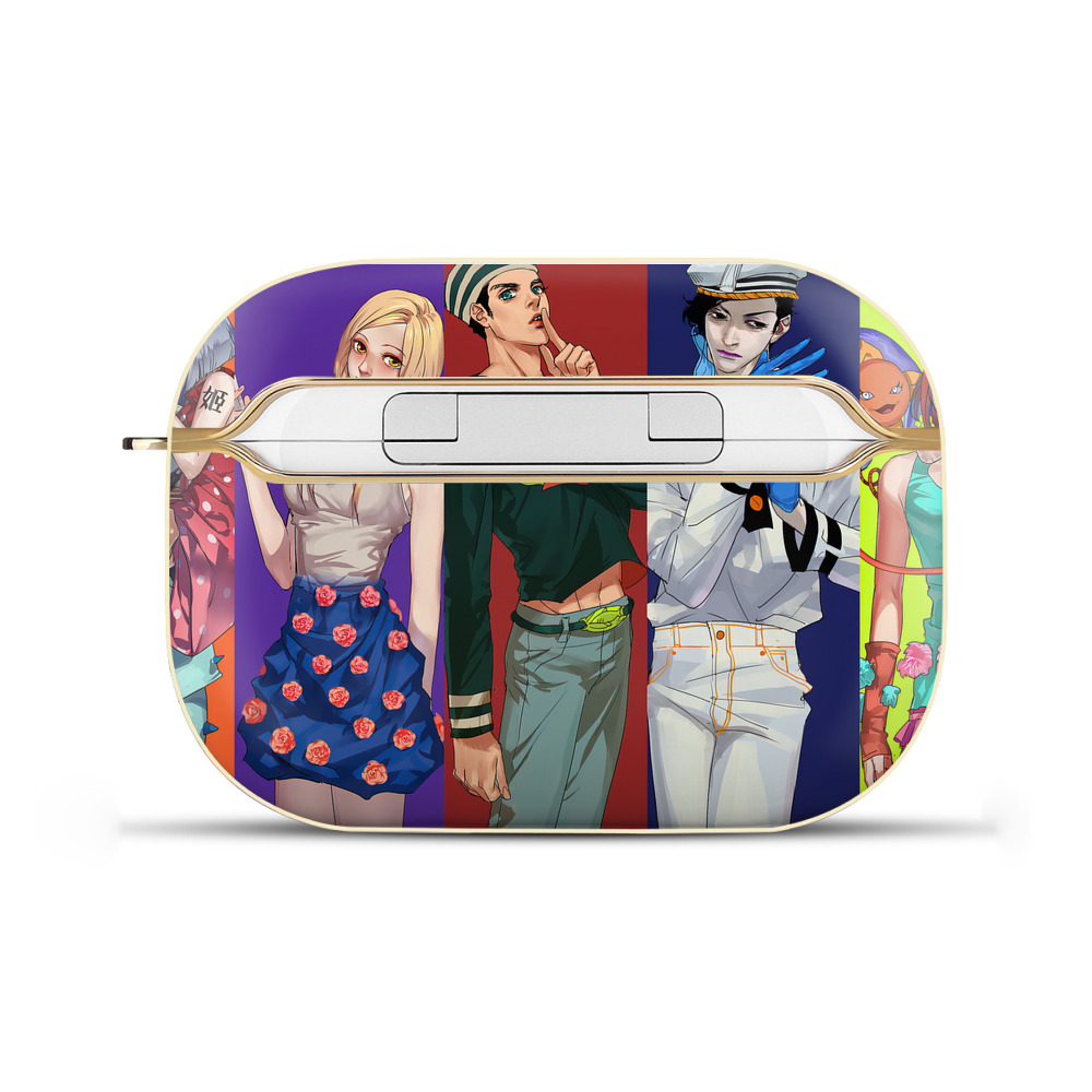 （画像用） ジョジョの奇妙な冒険 JoJo's Bizarre Adventure 【AirPods Pro用】ハードシェル保護ケース｜耐衝撃・防指紋・カラビナ付き商品仕様