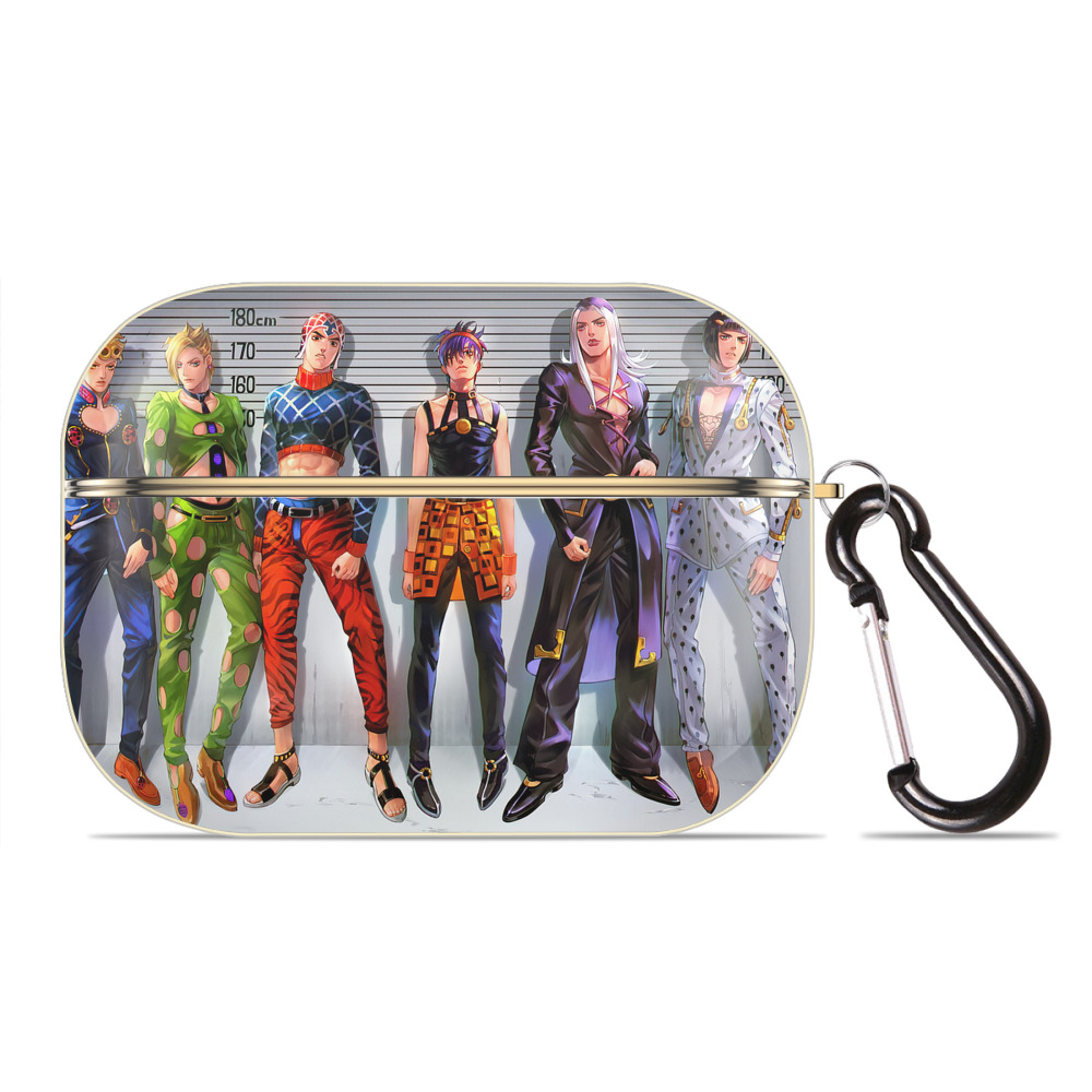 （画像用） ジョジョの奇妙な冒険 JoJo's Bizarre Adventure 【AirPods Pro用】ハードシェル保護ケース｜耐衝撃・防指紋・カラビナ付き商品仕様