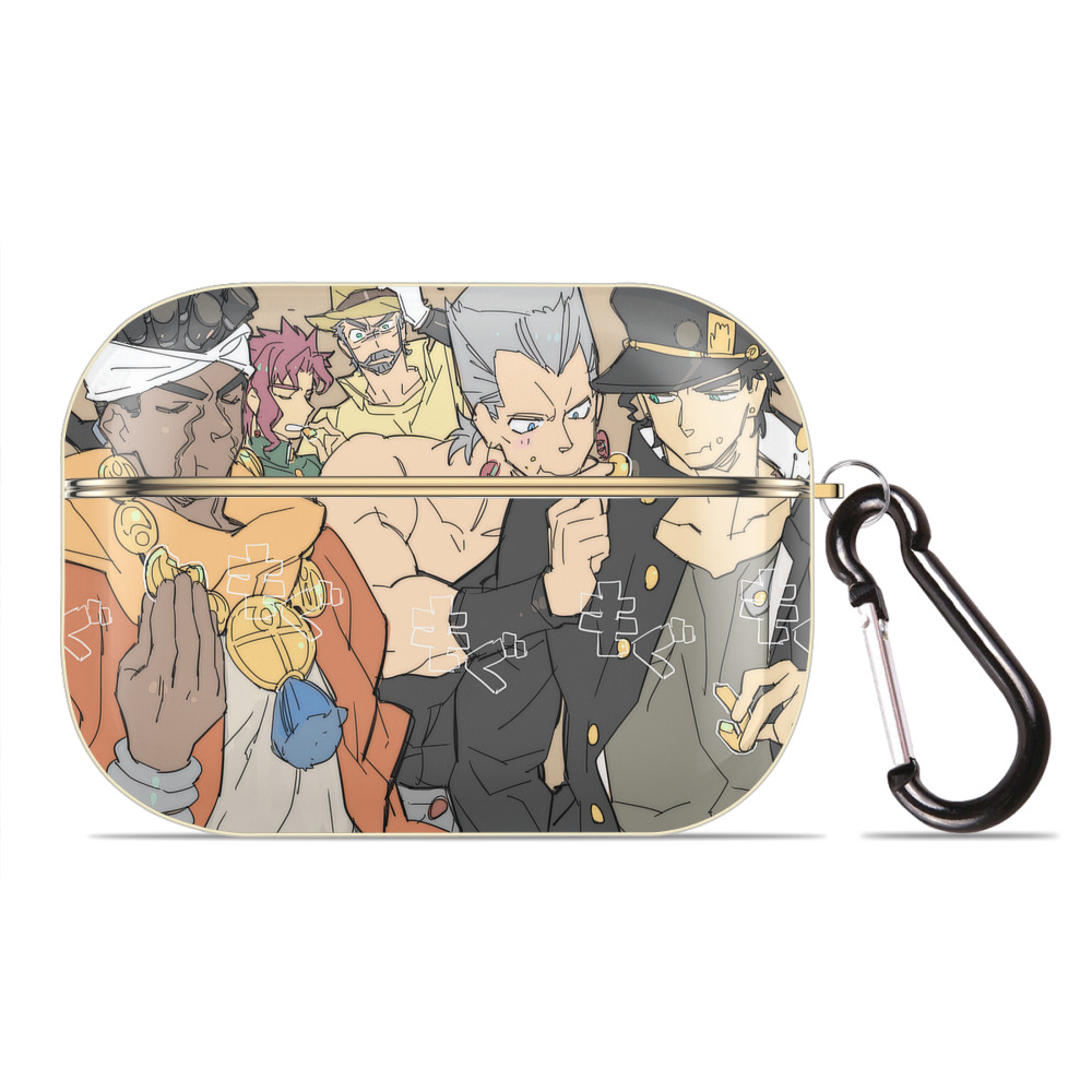 （画像用） ジョジョの奇妙な冒険 JoJo's Bizarre Adventure 【AirPods Pro用】ハードシェル保護ケース｜耐衝撃・防指紋・カラビナ付き商品仕様