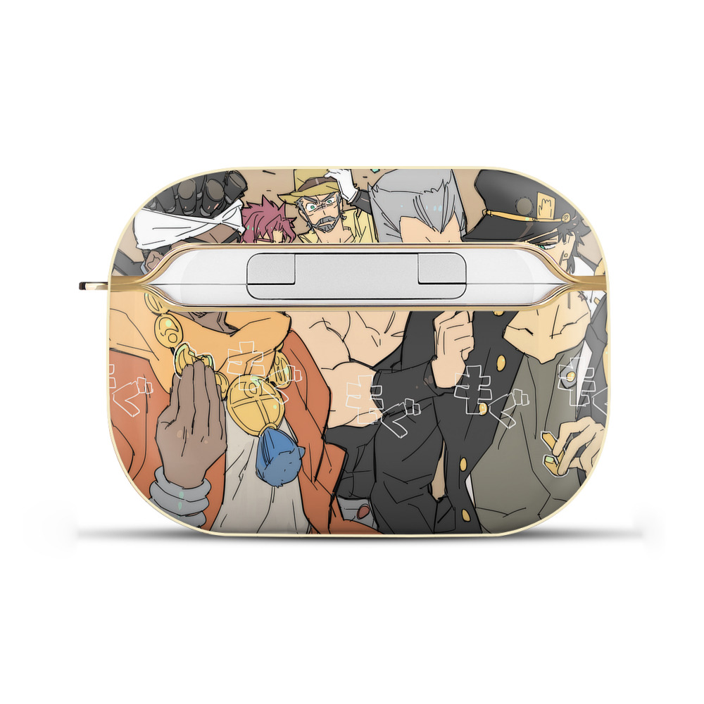（画像用） ジョジョの奇妙な冒険 JoJo's Bizarre Adventure 【AirPods Pro用】ハードシェル保護ケース｜耐衝撃・防指紋・カラビナ付き商品仕様