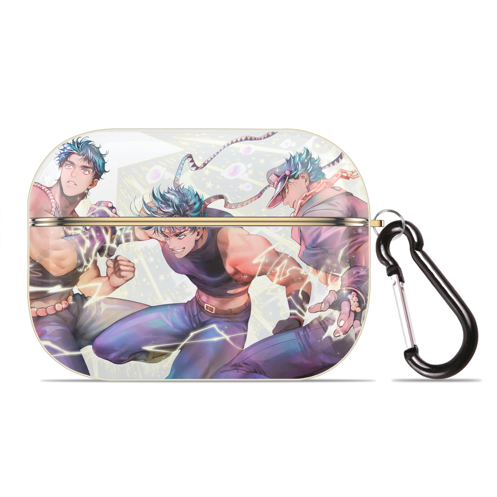 （画像用） ジョジョの奇妙な冒険 JoJo's Bizarre Adventure 【AirPods Pro用】ハードシェル保護ケース｜耐衝撃・防指紋・カラビナ付き商品仕様