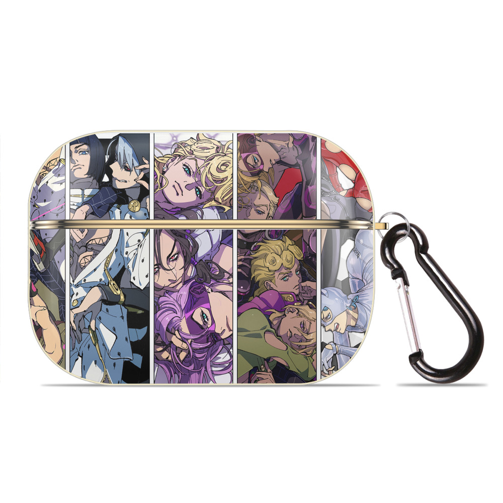 （画像用） ジョジョの奇妙な冒険 JoJo's Bizarre Adventure 【AirPods Pro用】ハードシェル保護ケース｜耐衝撃・防指紋・カラビナ付き商品仕様
