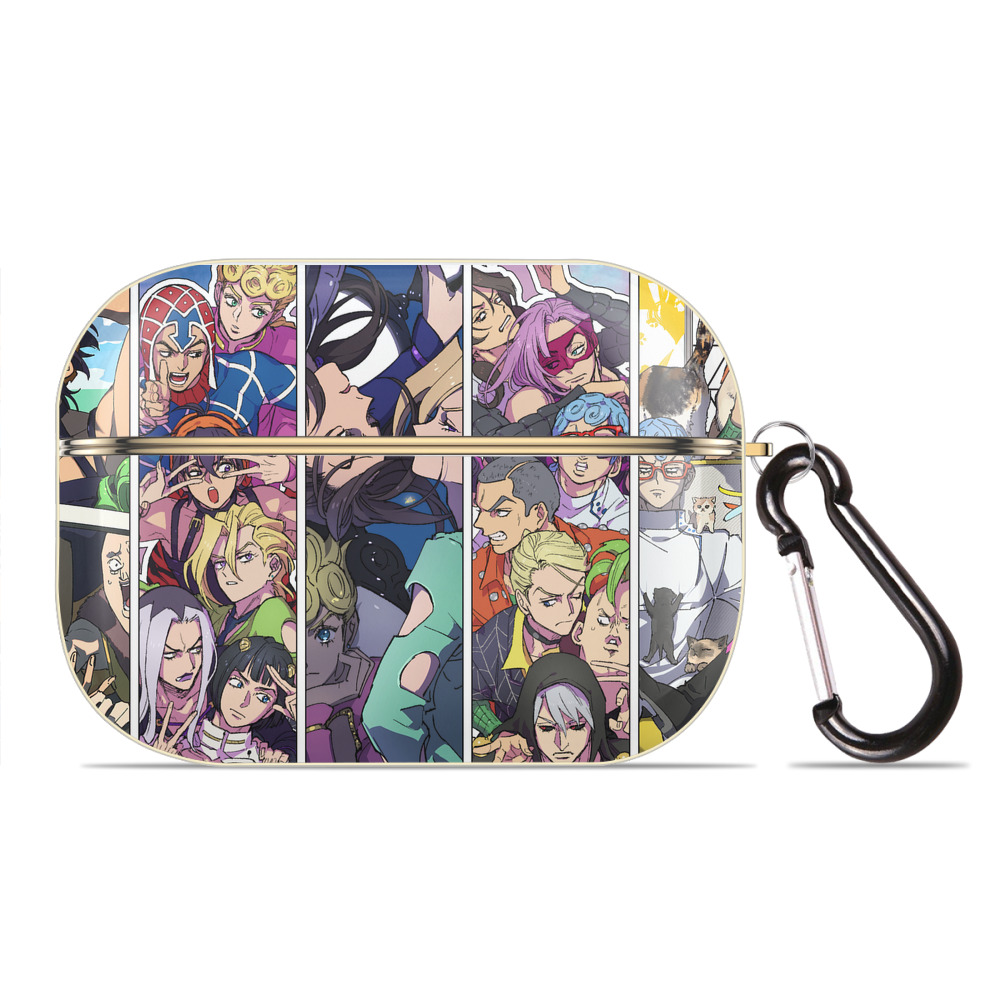 （画像用） ジョジョの奇妙な冒険 JoJo's Bizarre Adventure 【AirPods Pro用】ハードシェル保護ケース｜耐衝撃・防指紋・カラビナ付き商品仕様